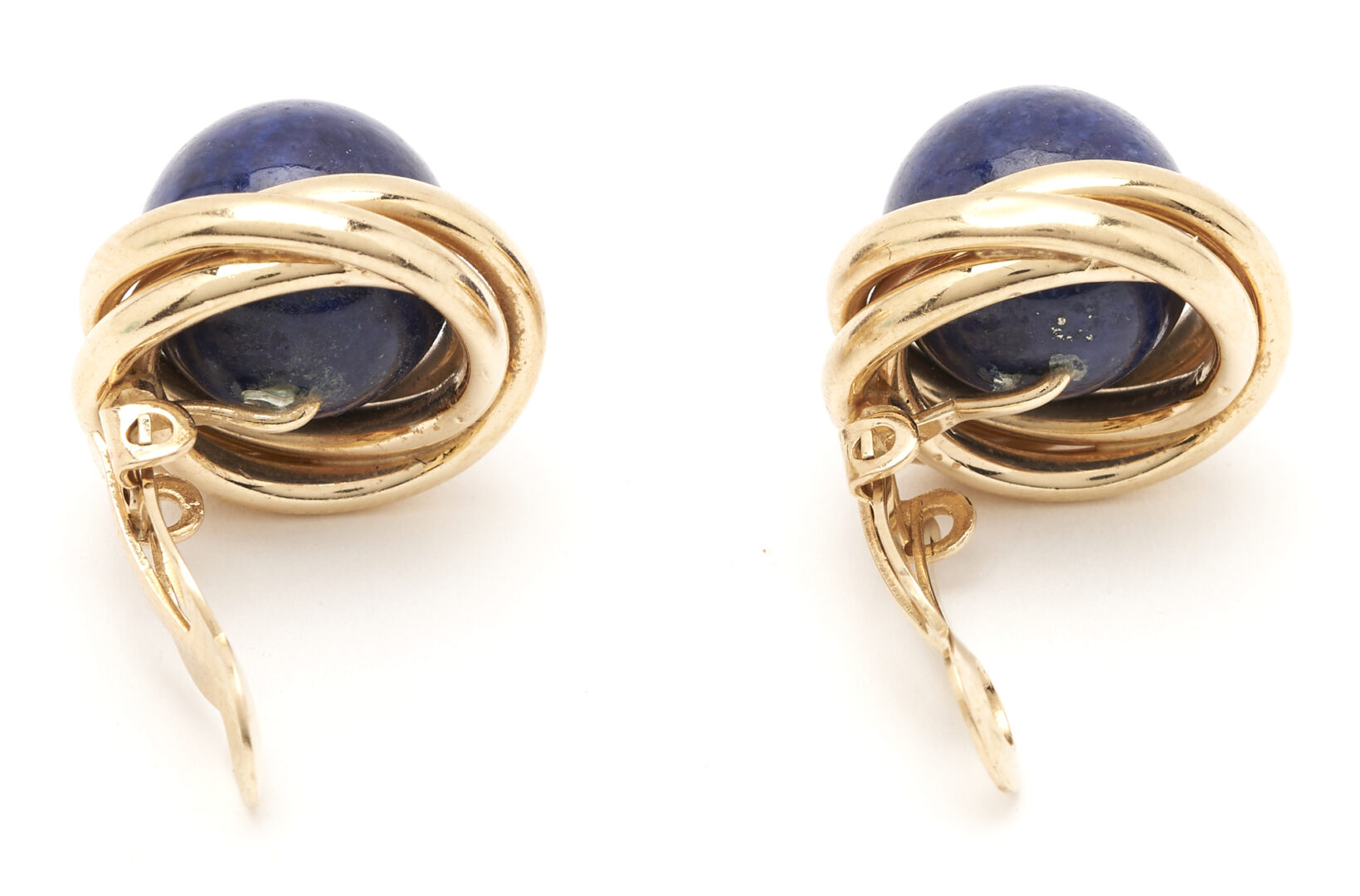 Lot 672: 14K Tiffany & Company Lapis Lazuli Earrings