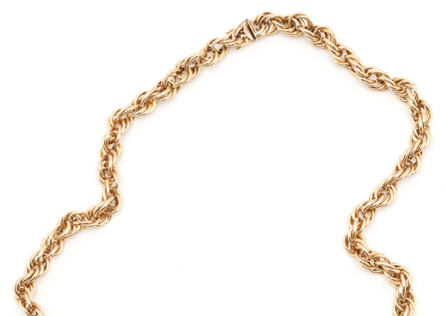 Lot 679: 14K Gold Rope Chain