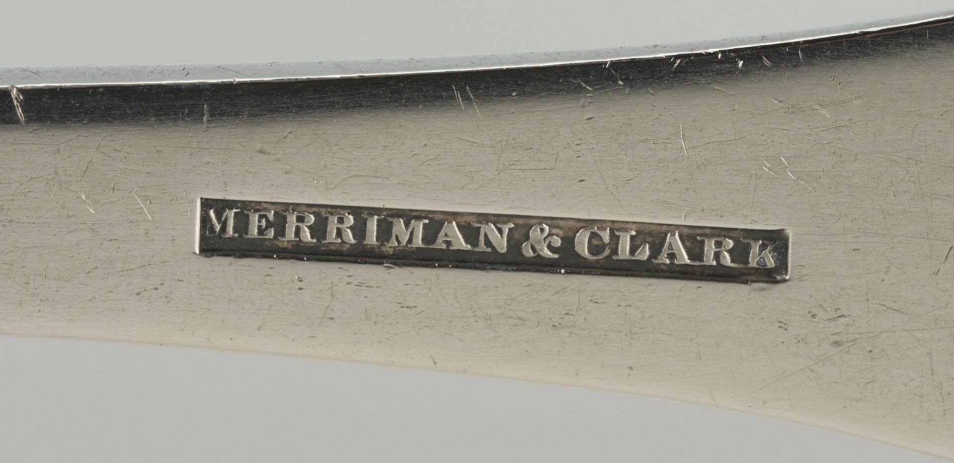 Lot 67: Merriman & Clark Coin silver punch ladle