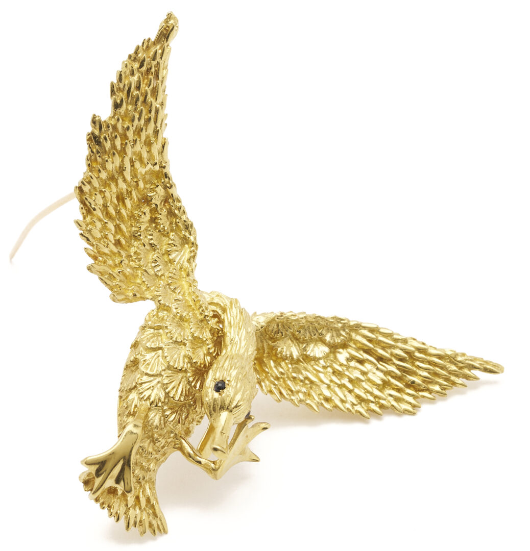 Lot 684: 18K Gold Goose Brooch