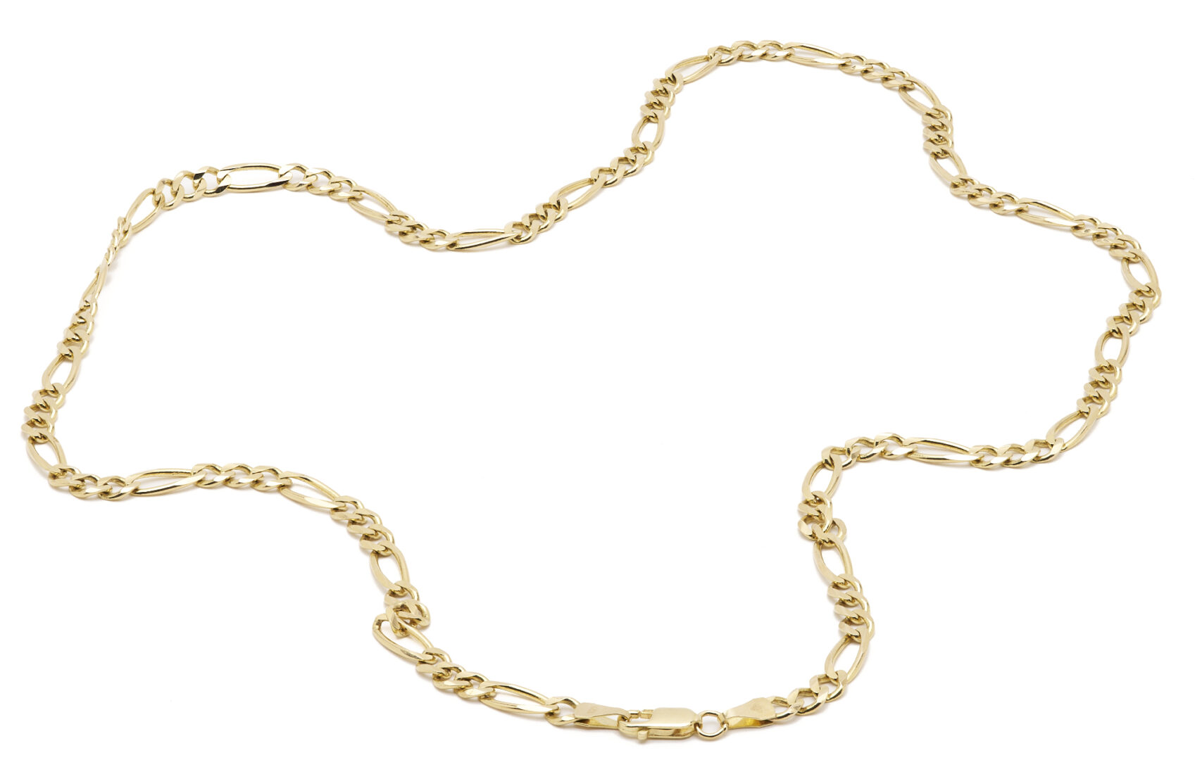 Lot 687: 14K Gold Figaro Chain Necklace