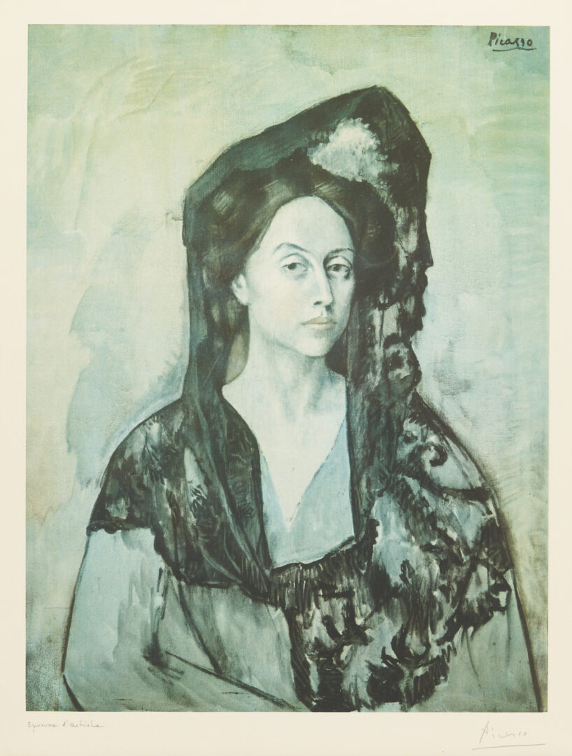 Lot 697: Pablo Picasso Signed Offset Lithograph, Madame Ricardo Canals, 1966