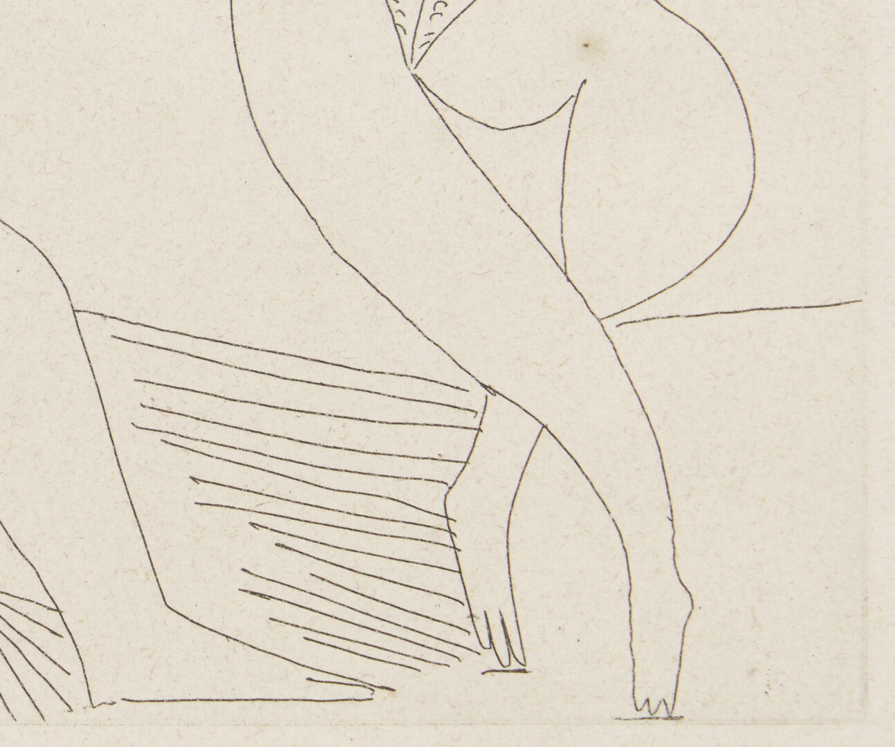 Lot 699: Picasso Etching, Greek Flautist & Nude Dancer from La Celestine, 1971