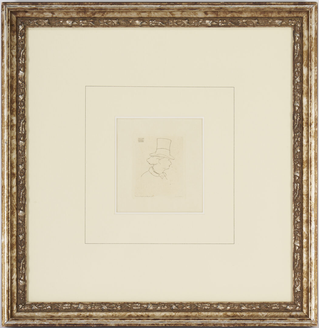 Lot 702: Marcel Duchamp Etching, Coffee Mill, plus Manet Etching, Baudelaire