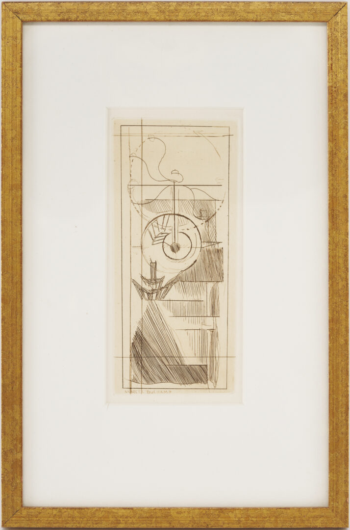 Lot 702: Marcel Duchamp Etching, Coffee Mill, plus Manet Etching, Baudelaire