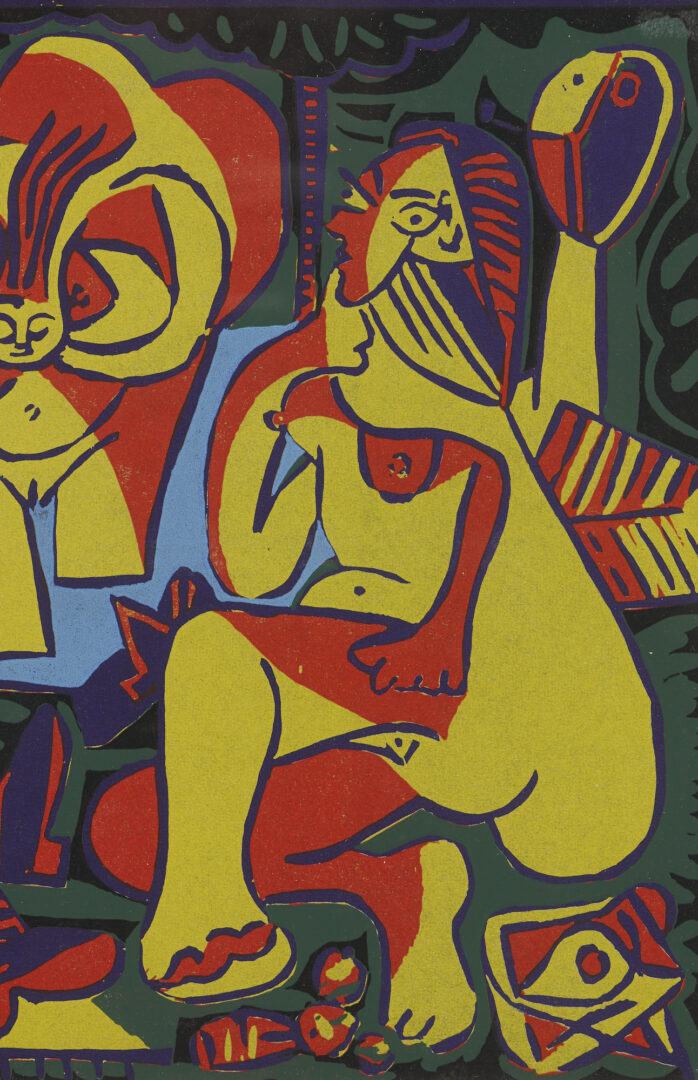 Lot 704: Two Picasso Linocuts, Le Dejeuner sur lÃ¢â¬â¢herbe & Trois femmes au Reveil