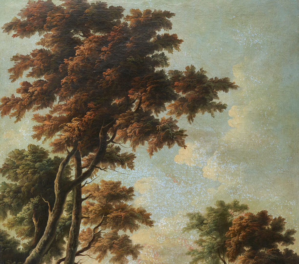 Lot 707: Pair of Large Oil on Canvas Italian Landscape Panels