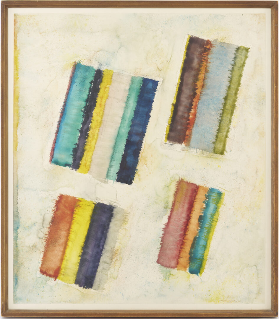 Lot 714: Walter Hollis Stevens W/C Abstract Painting, Kites