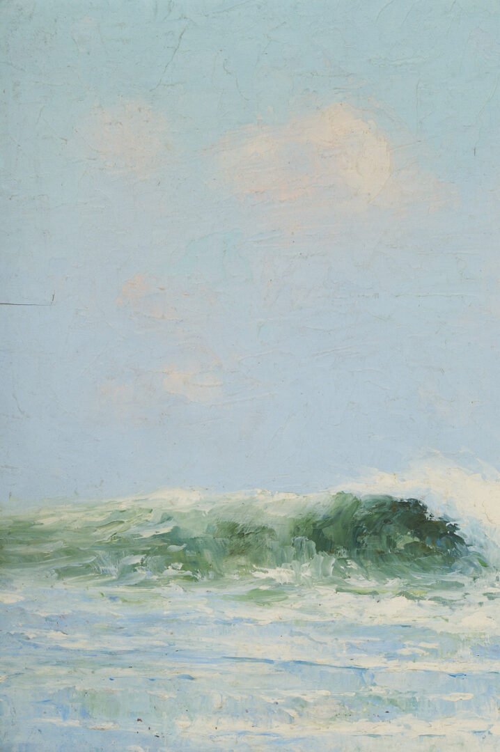 Lot 725: Francis Dixon, O/B Coastal Landscape, "Morning Surf"