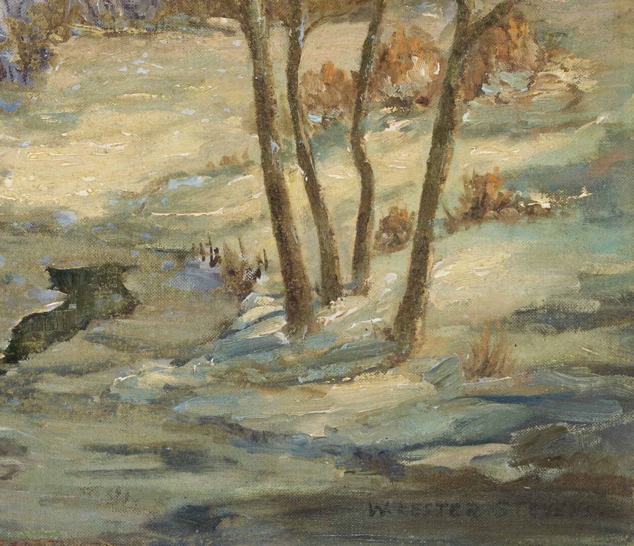 Lot 727: William Lester Stevens O/B Winter Landscape