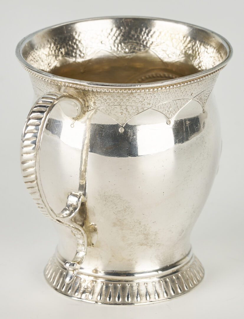 Lot 72: Louisiana Coin Silver Agricultural Cup by Himmel, New Orleans