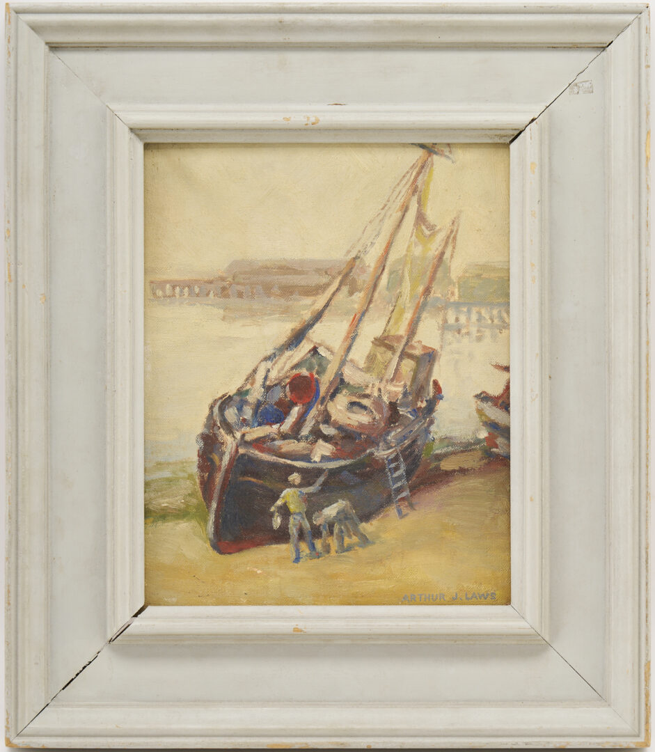 Lot 736: Two New England Maritime Paintings, Cappy Amundsen & Arthur Laws