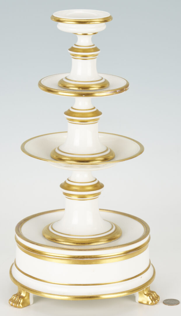 Lot 749: French Schoelcher et Fils Four-Tiered Cake Stand