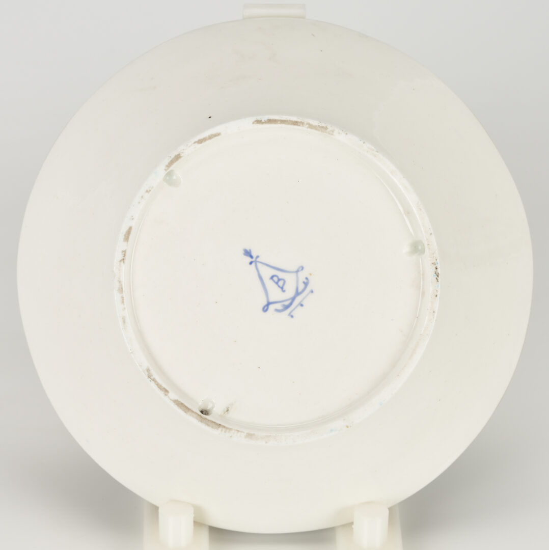 Lot 750: Two Sevres Style French Porcelain Items Incl. Charger and Deep Saucer