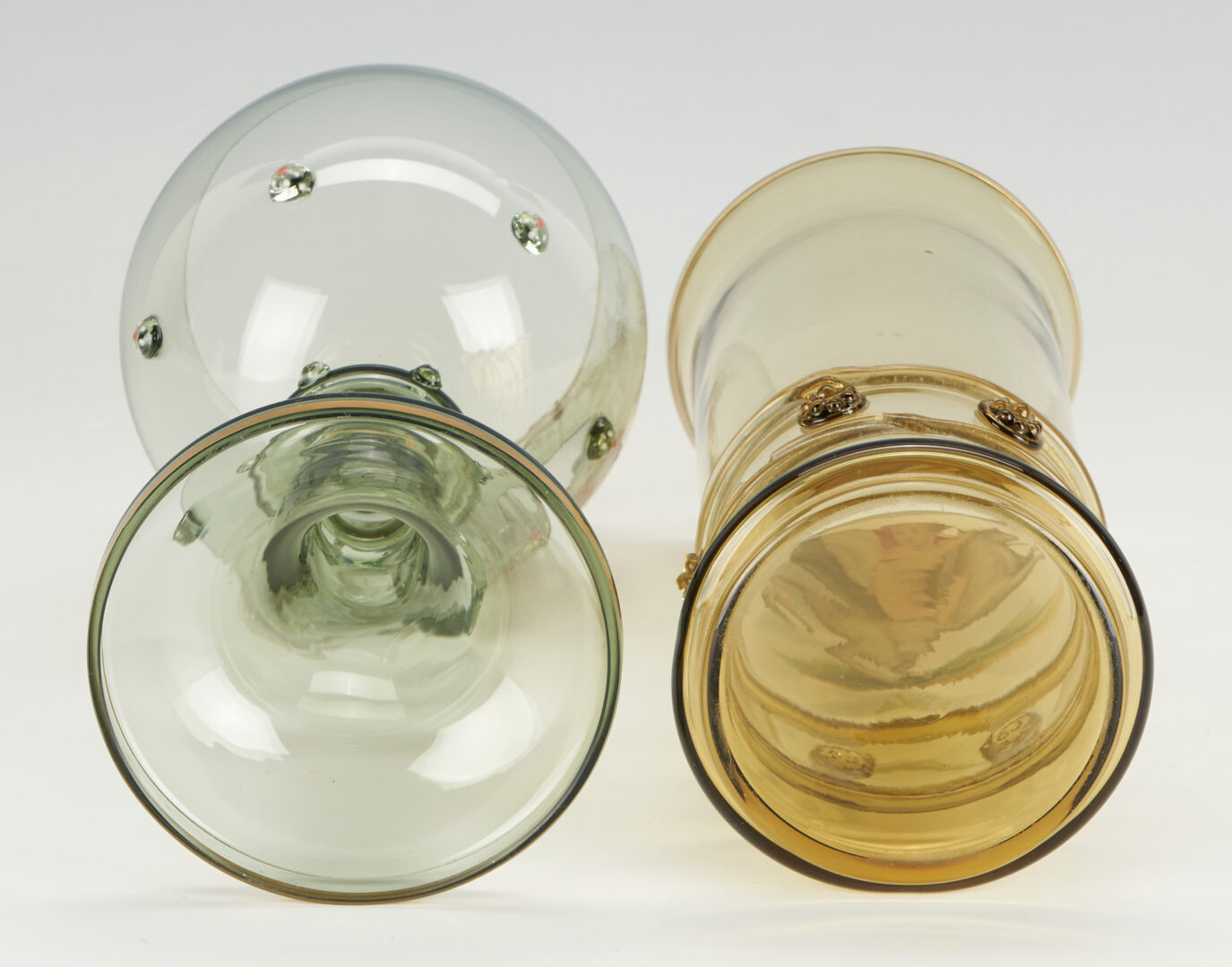 Lot 753: 7 Decorative Enamel & Cased Glass Items