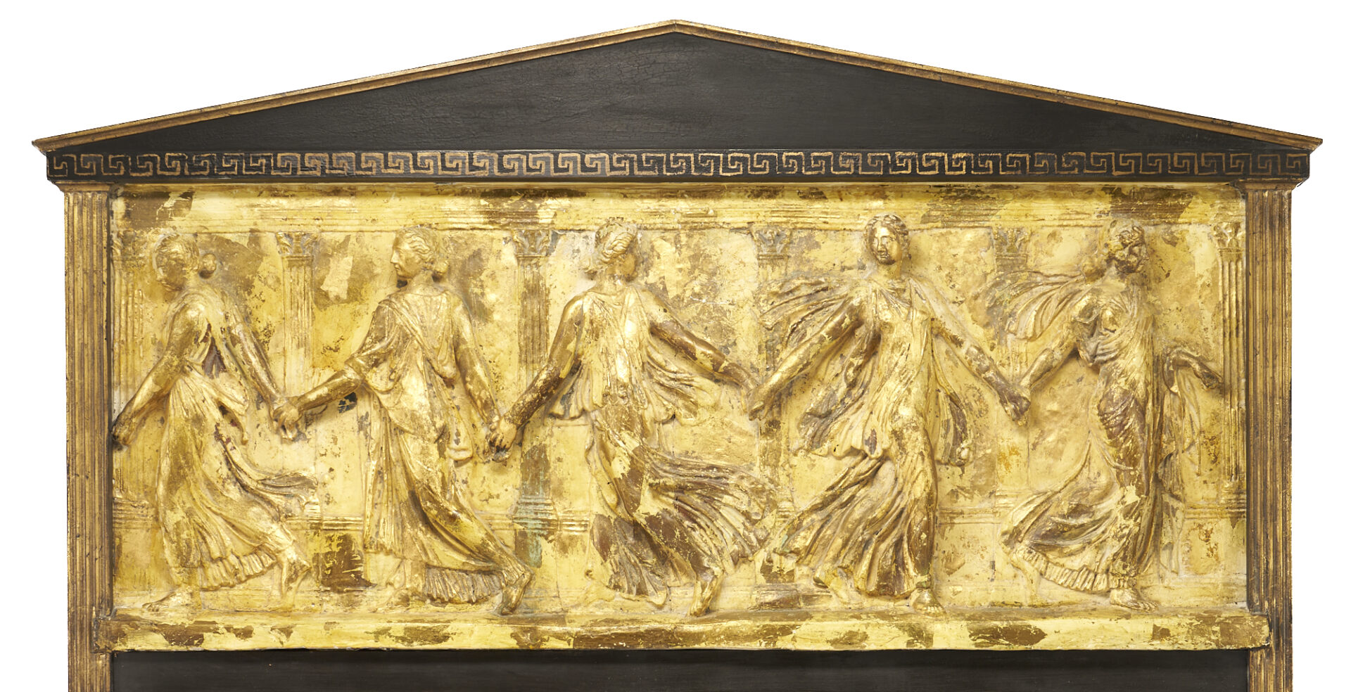 Lot 756: Classical Style Carved and Gilt Headboard, King Sized