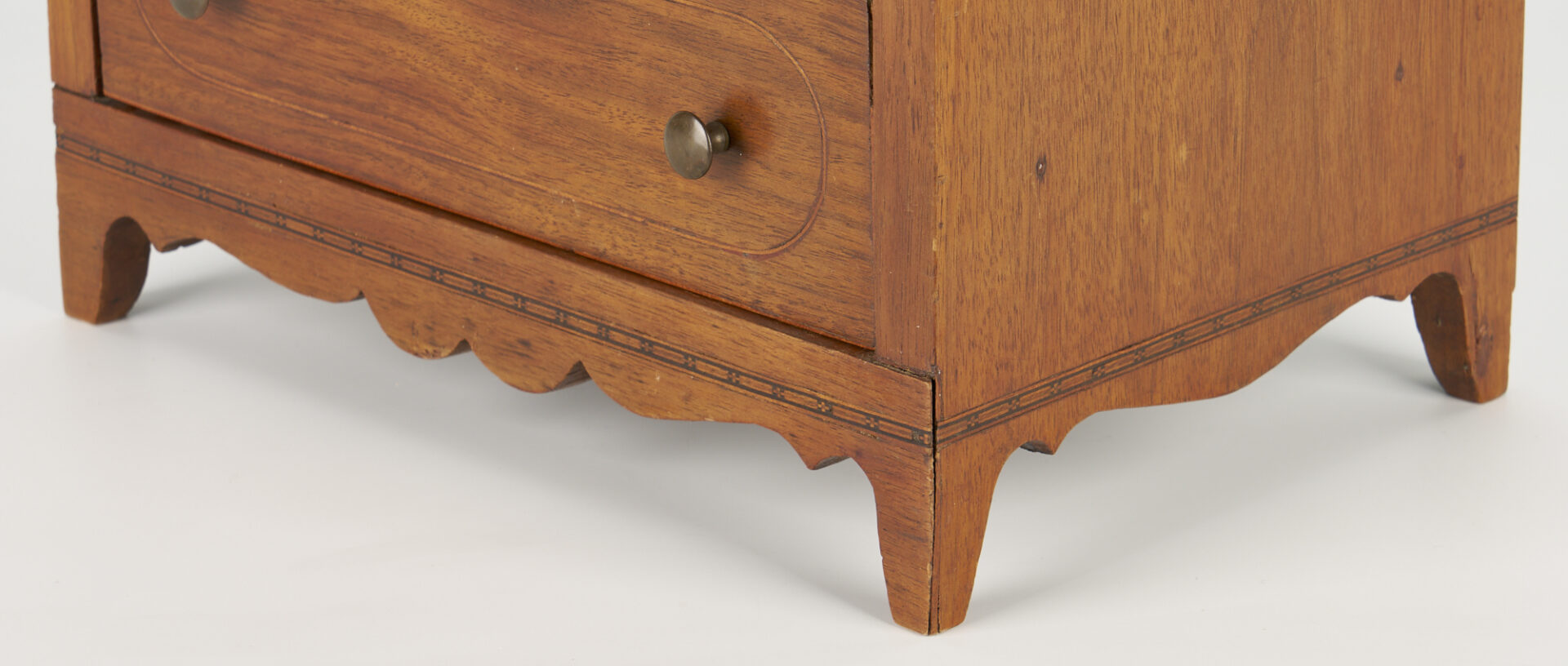 Lot 759: Miniature Inlaid Federal Style Chest of Drawers, 20th century