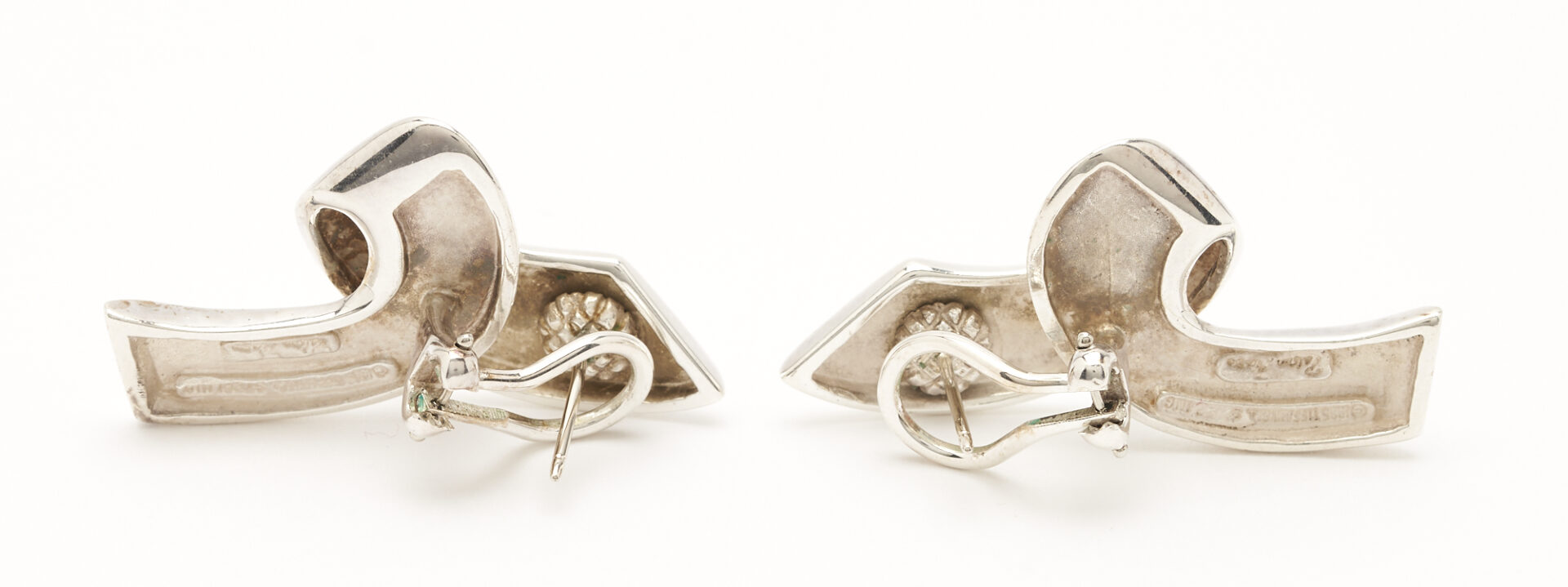 Lot 784: Tiffany & Co. Paloma Picasso Sterling Brooch & Earrings