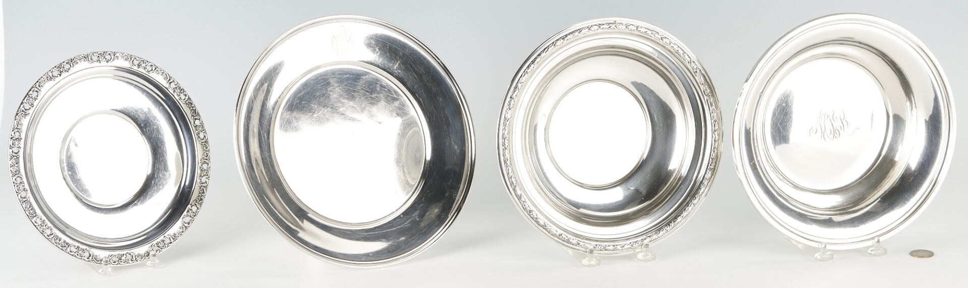Lot 789: 4 Sterling Silver Hollowware Serving Dishes