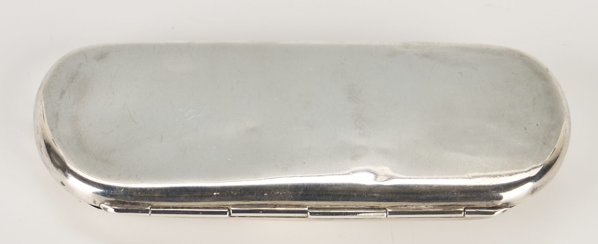 Lot 802: 3 Silver Items: Eyeglass Case, Cup & Shell Dish