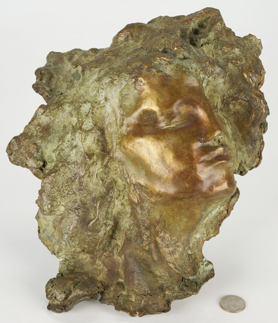 Lot 808: Romolo del Deo Bronze Sculpture Mask