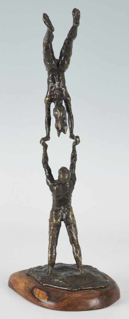 Lot 810: Nathan Hale Bronze Sculpture, Acrobats