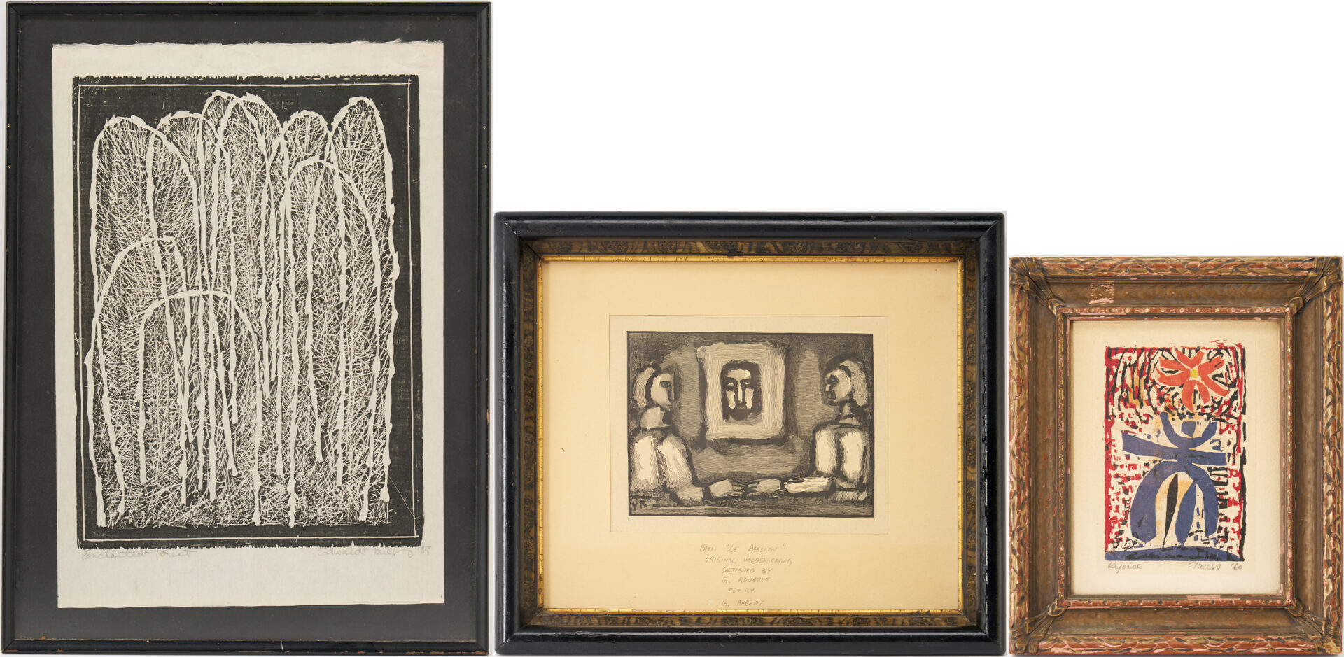 Lot 825: 3 Prints: 2 Ted Faiers and 1 George Rouault