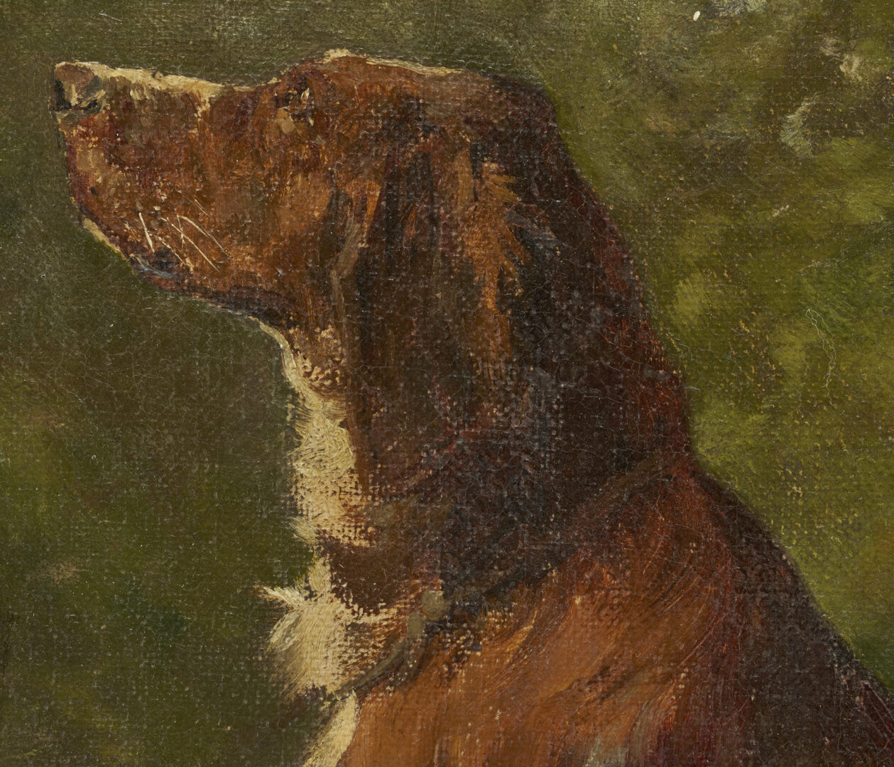 Lot 830: Lyell Carr O/C Painting of a Dog
