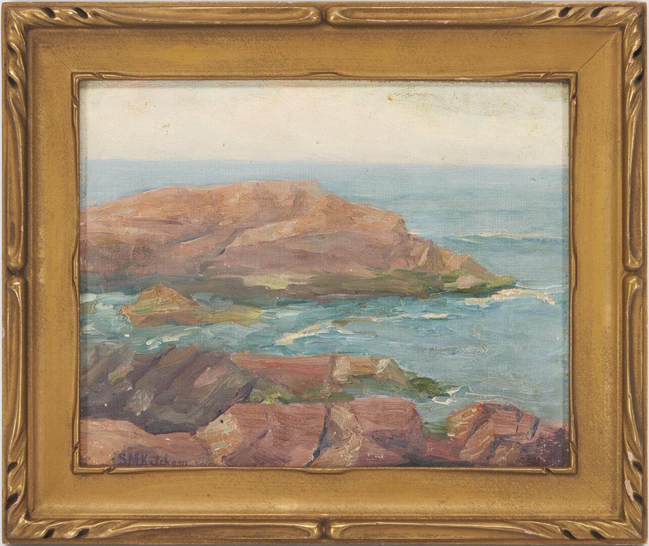 Lot 834: 2 American Coastal Landscape Paintings, incl. California scene