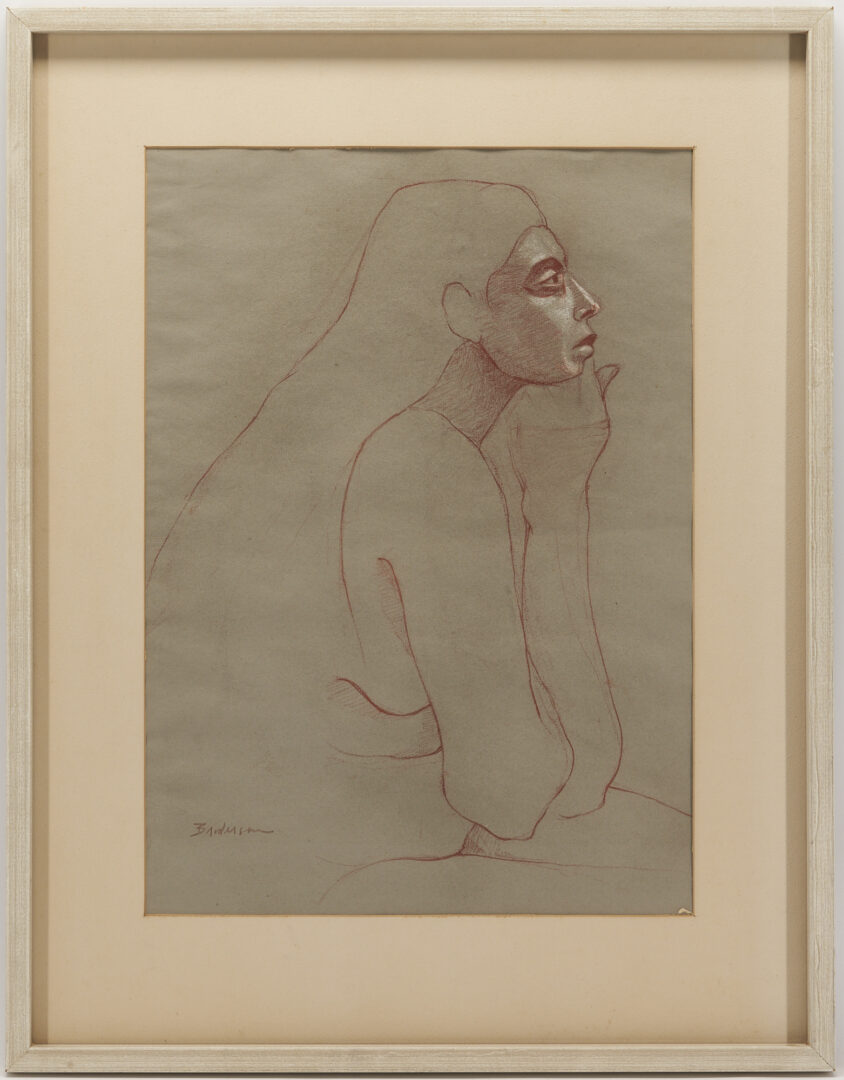 Lot 844: Robert Broderson, Profile of Woman in Contemplation