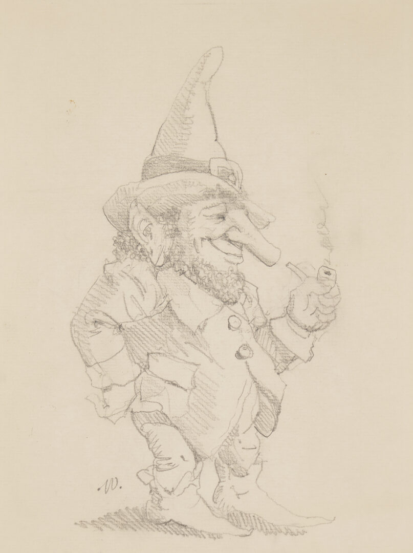 Lot 857: 4 Werner Wildner Artworks of Gnomes