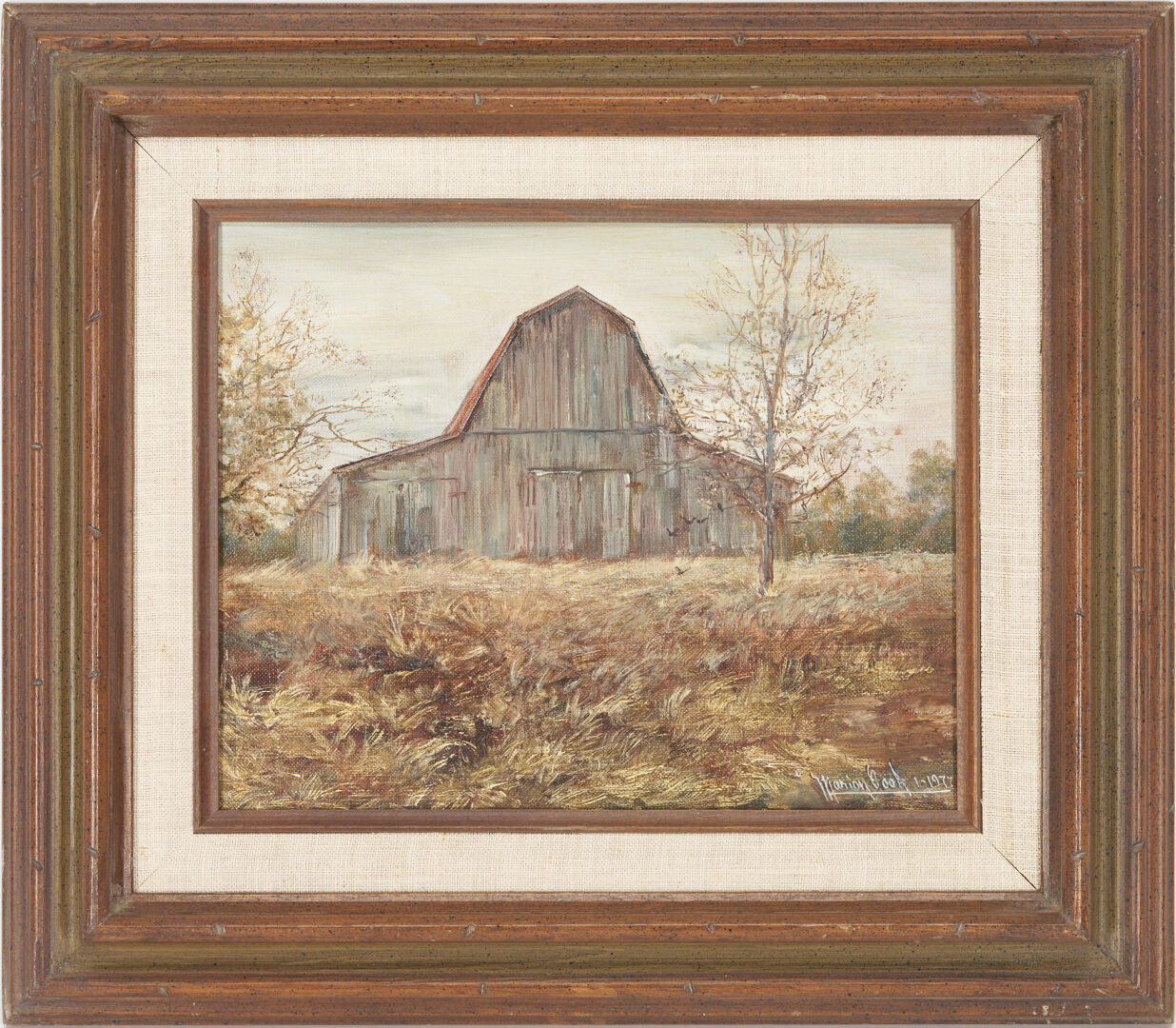 Lot 860: Marion Cook O/C Barn in Landscape, 1977