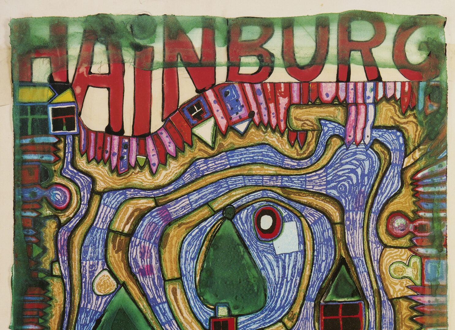 Lot 869: Friedensreich Hundertwasser Poster, Hainburg – Die Freie Natur Ist Unsere Freiheit