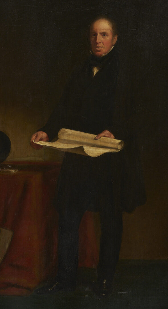 Lot 871: 19th C. Portrait of Mr. Grant of Niagara Falls, New York, Aesthetic Frame