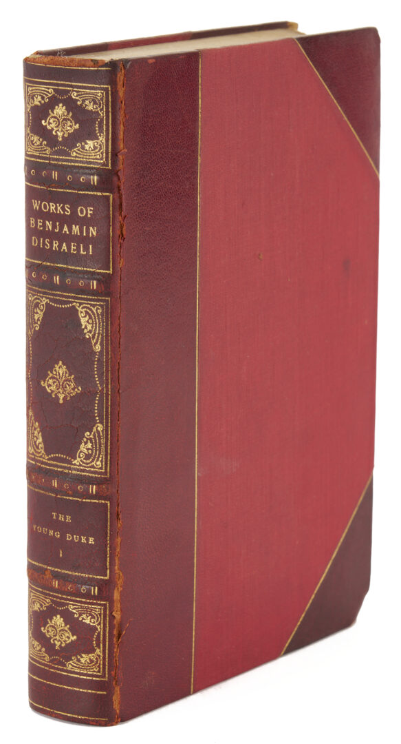 Lot 873: Works of Benjamin Disraeli, 20 Volumes, Leatherbound Primrose Edition