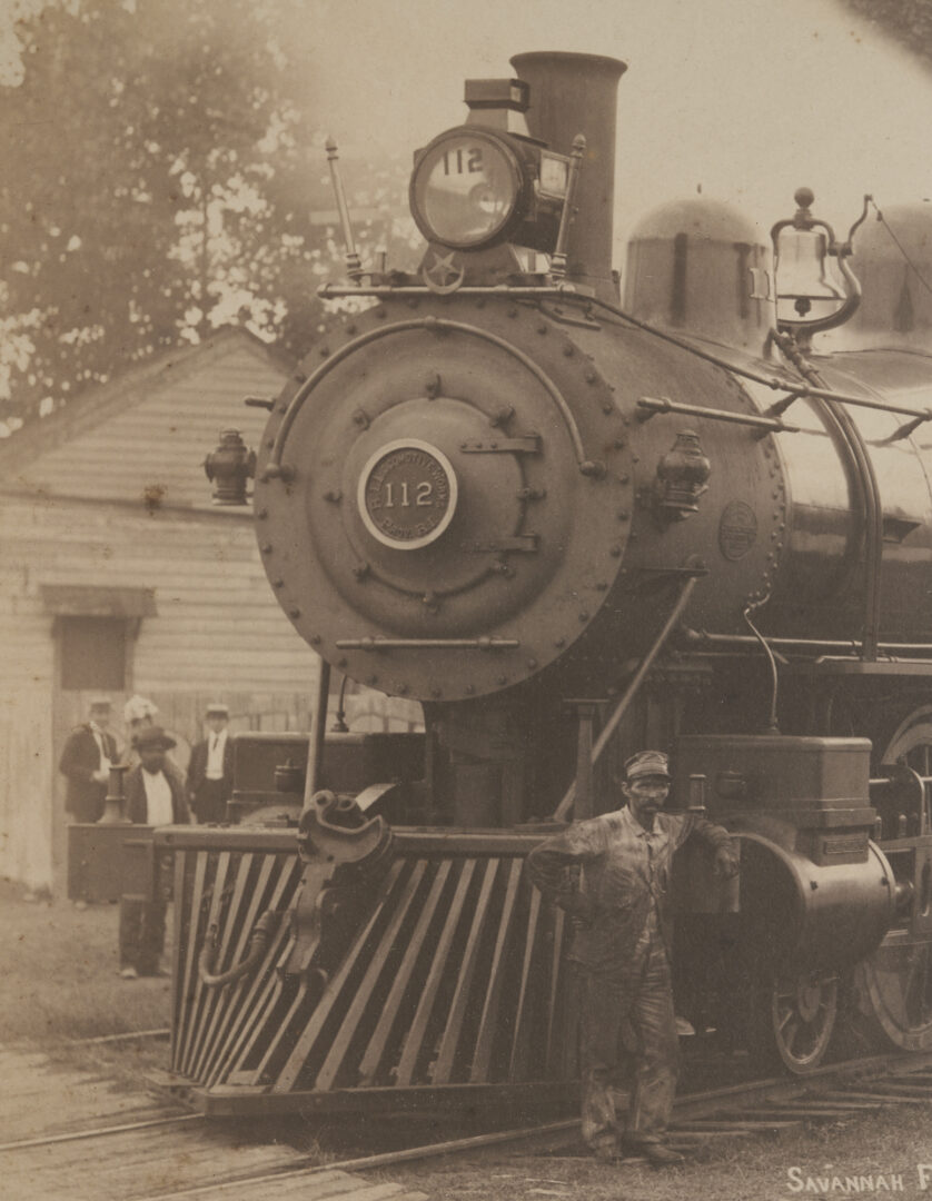 Lot 880: Early photograph of Savannah, Florida & Western Railway Train