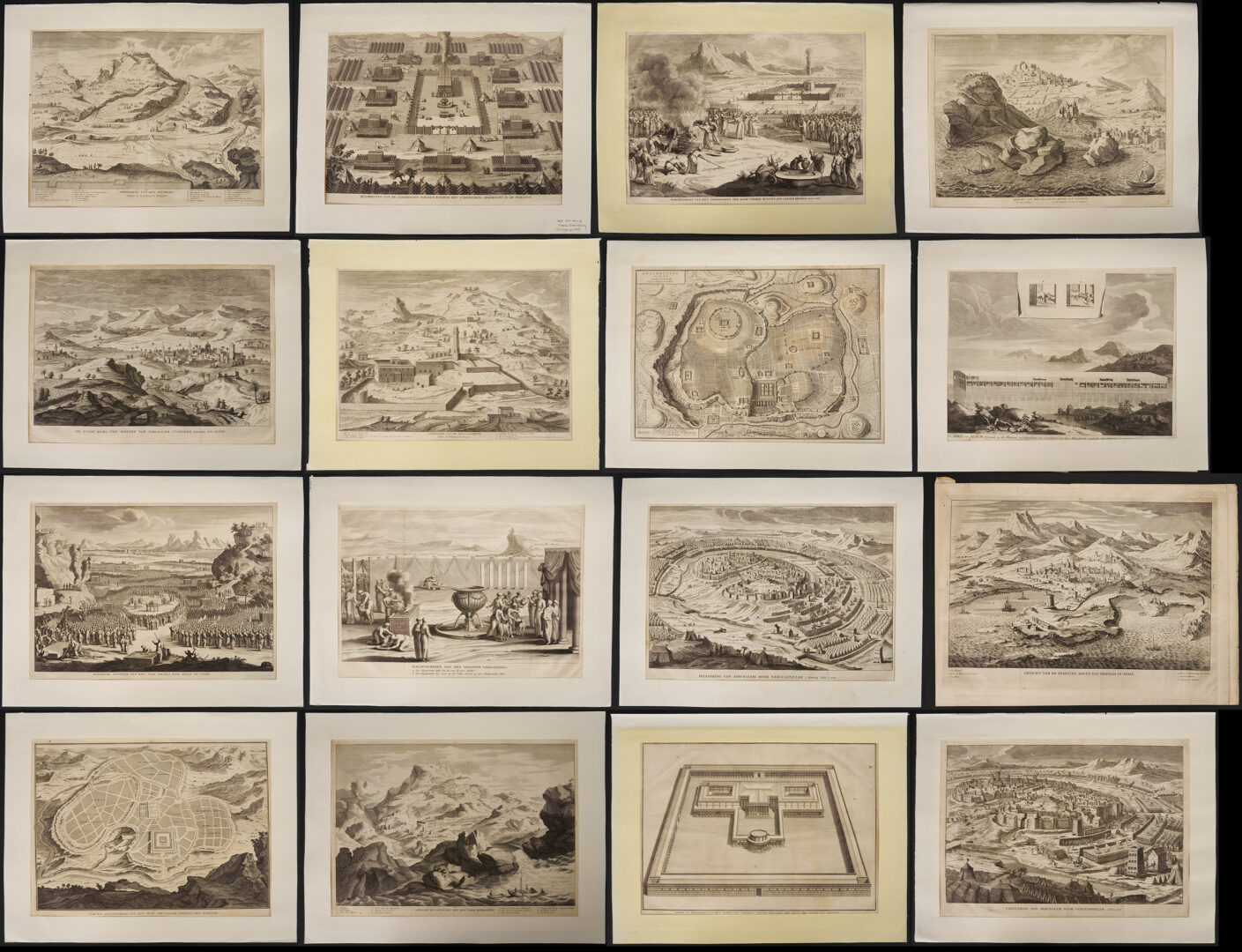 Lot 884: Calmet's Dictionary of the Holy Bible, Dutch Edition, 16 Assorted Maps & Engravings