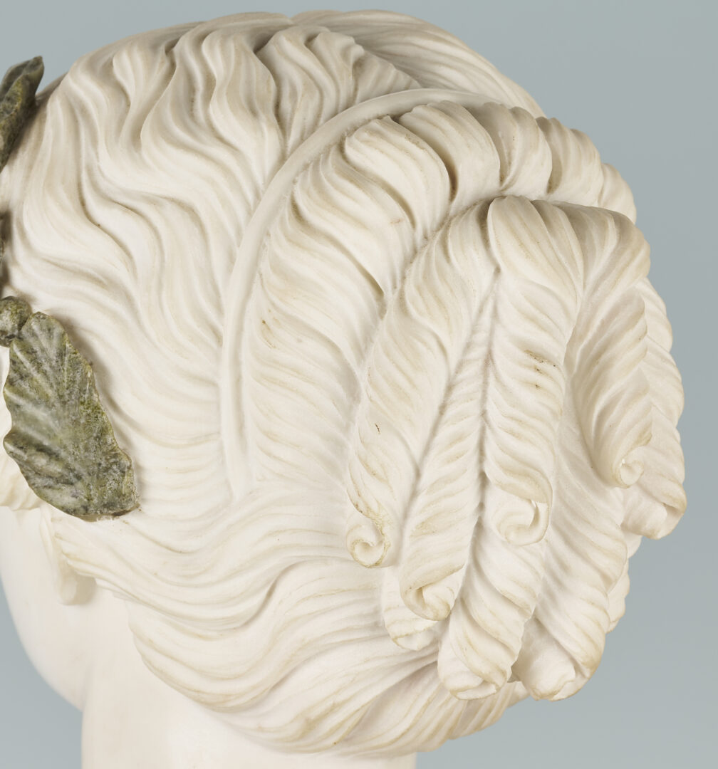 Lot 88: Renaissance Style Female Bust, Marble & Hardstone