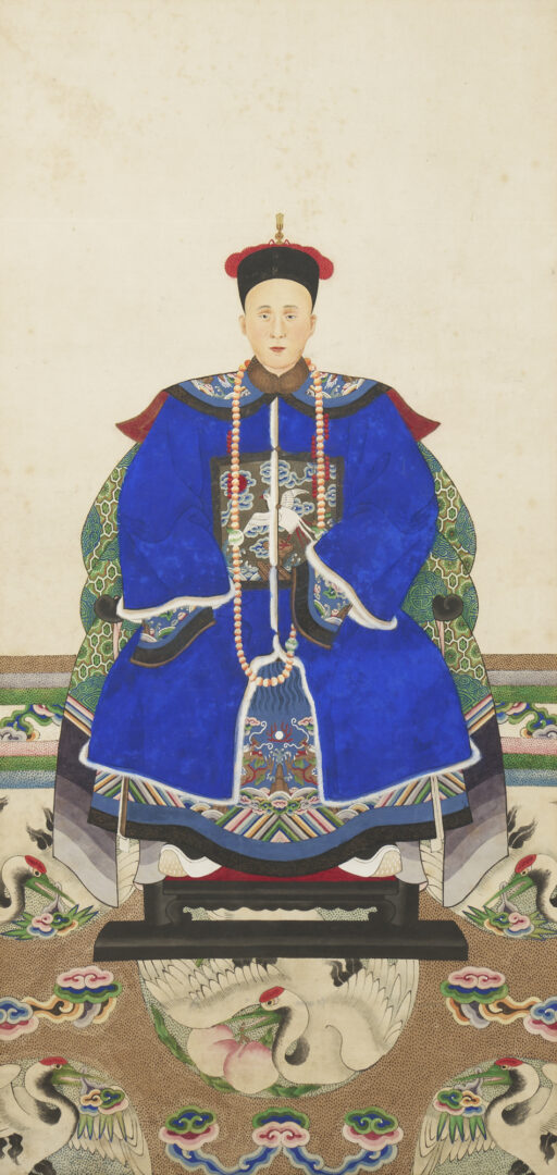 Lot 894: Chinese Ancestral Portrait of a Nobleman