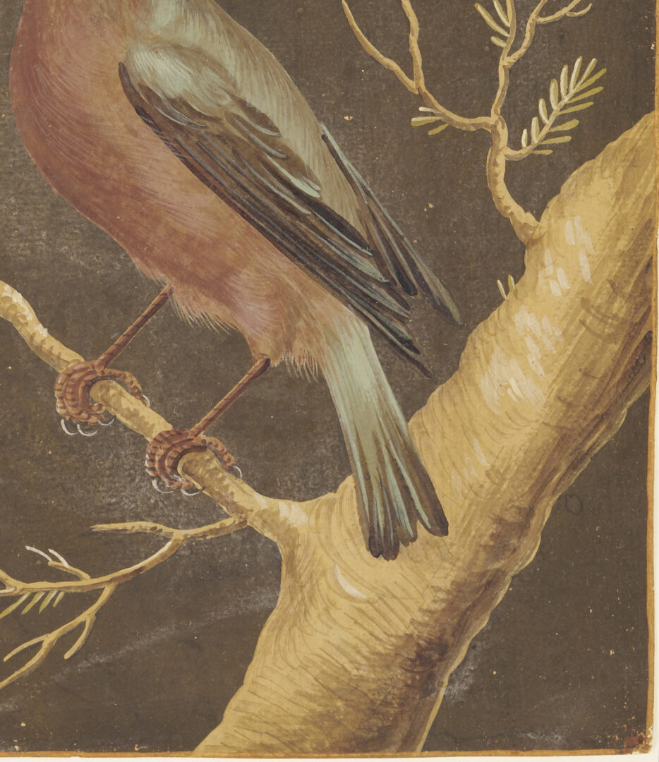 Lot 98: Barbara Regina Dietzsch Painting of Bird on Branch