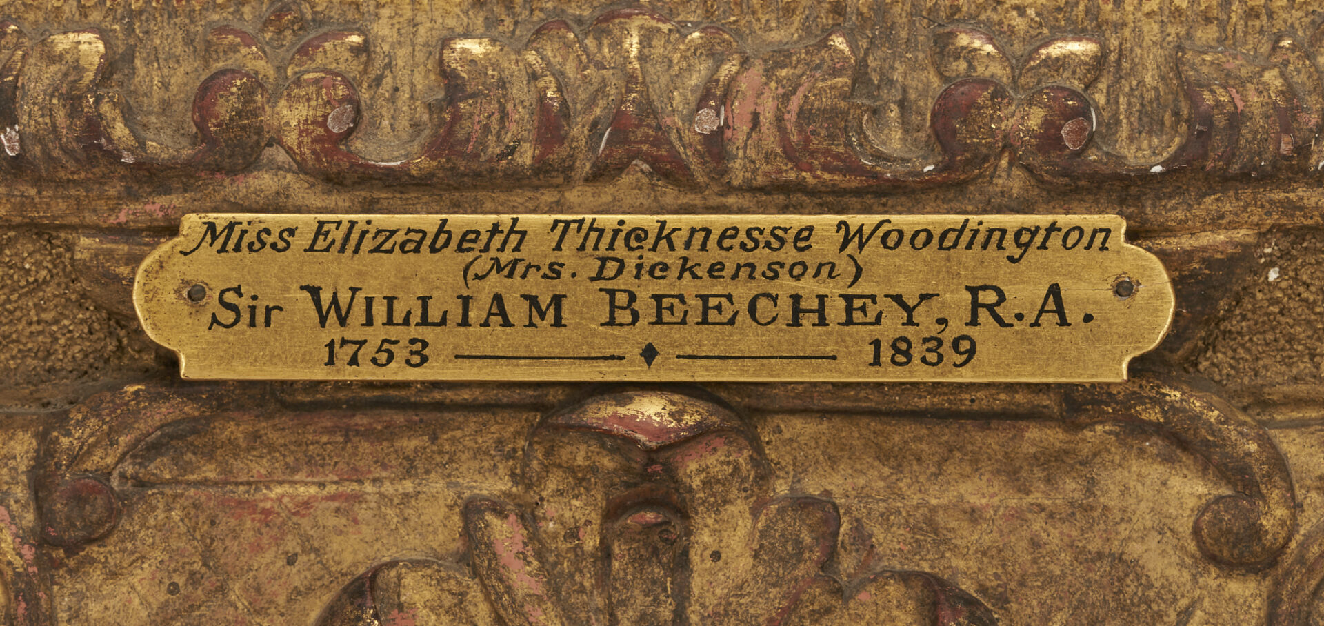 Lot 99: William Beechey, RA, Oil Portrait of Elizabeth Thicknesse Woodington Dickenson, c. 1814