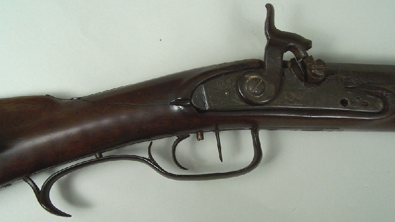 Tennessee long rifle, stamped "E Bull" for Elisha Bull (lot#4)