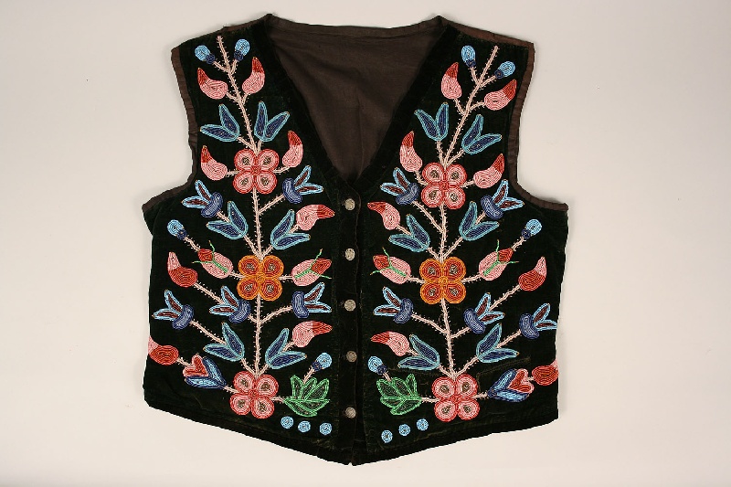 Plains Indian (Cree) beaded vest with provenance